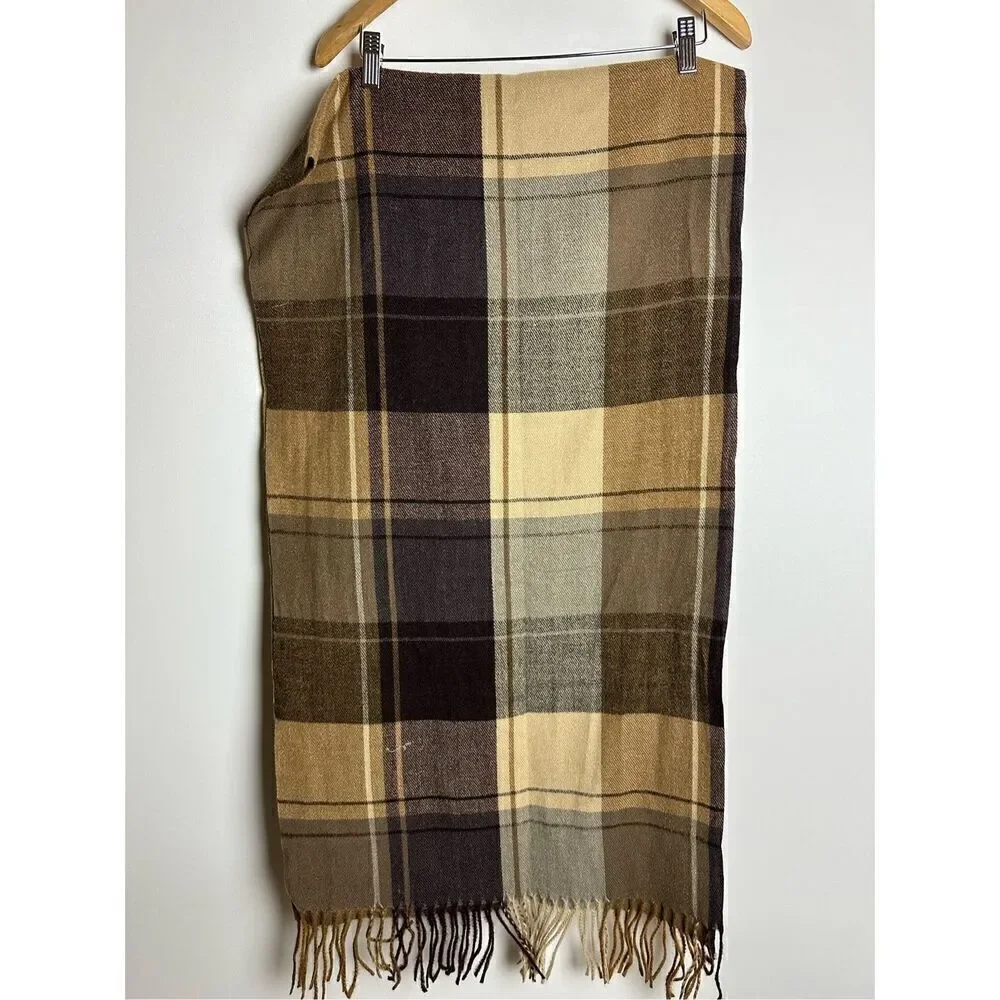 Brown plaid scarf